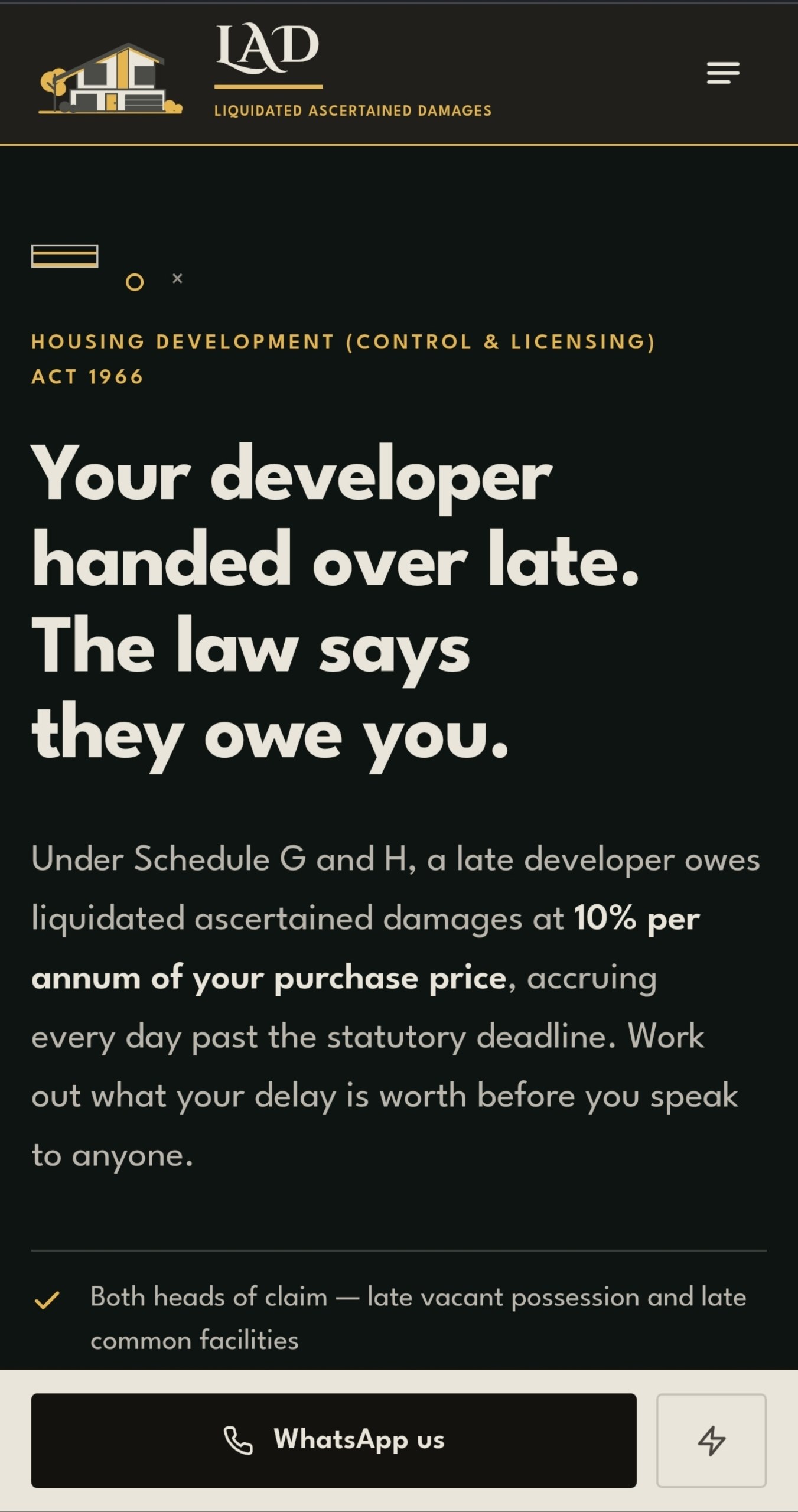 LAD Claims site preview